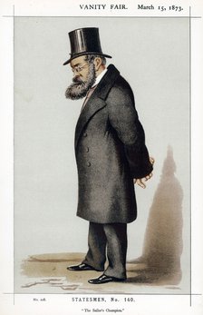 Samuel Plimsoll, British social reformer and politician, 1873. Artist: Unknown