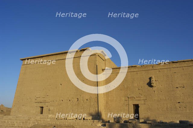 Temple of Hathor - Western side, Dendera, Egypt, 2019.  Creator: LTL.