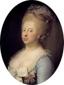 Portrait of Caroline Matilda of Great Britain (1751-1775), Queen of Denmark, 1771. Creator: Juel, Jens (1745-1802).