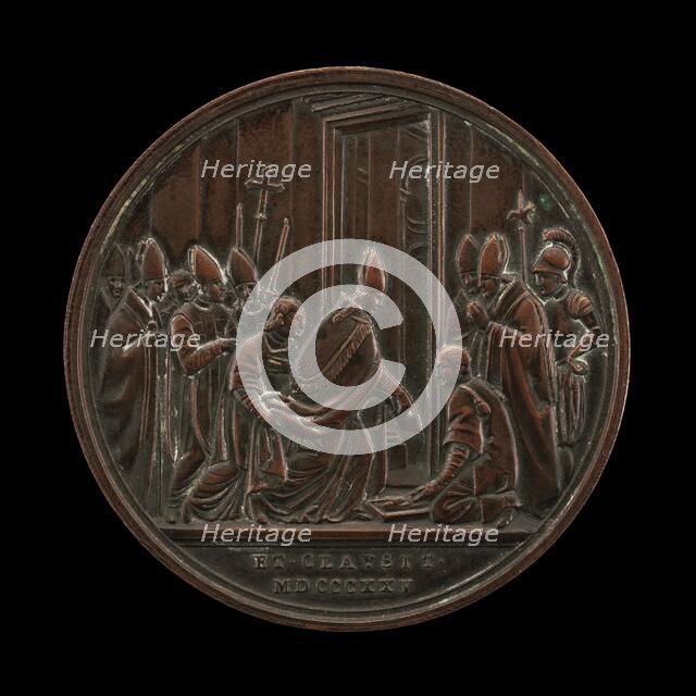 Leo XII and Cardinals Concluding the Jubilee Year [reverse], 1825. Creator: Giuseppe Girometti.