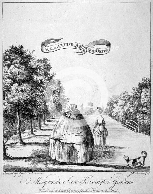 'A masquerade scene, Kensington Gardens', 1772. Artist: James Bretherton