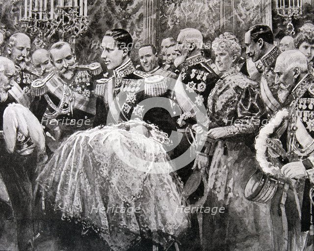 Announcement of  the Birth of Prince Heir to the authorities, 1907, King Alfonso XIII of Spain (1…