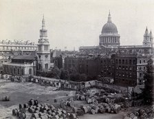 St Bartholomew's Hospital, London: ground between Christchurch and St Pauls, c1908. Creator: Unknown.