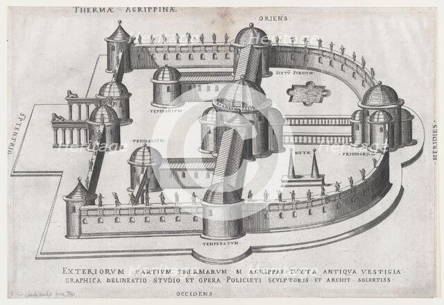Speculum Romanae Magnificentiae: Baths of Agrippa, 1585., 1585. Creator: Anon.