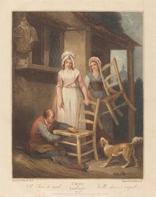 Old Chairs to Mend, published 1795. Creator: Giovanni Vendramini.