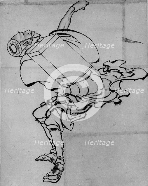 Fan Peddler, 18th-19th century. Creator: School of Katsushika Hokusai.