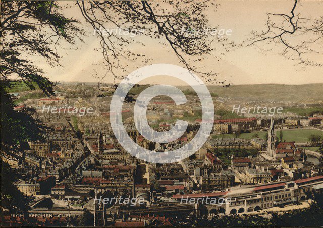 Bath from Beechen Cliff, c1925. Artist: Unknown