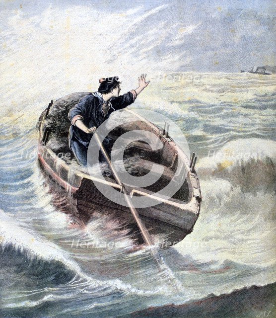 'Lost at Sea', 1891. Creator: Henri Meyer.