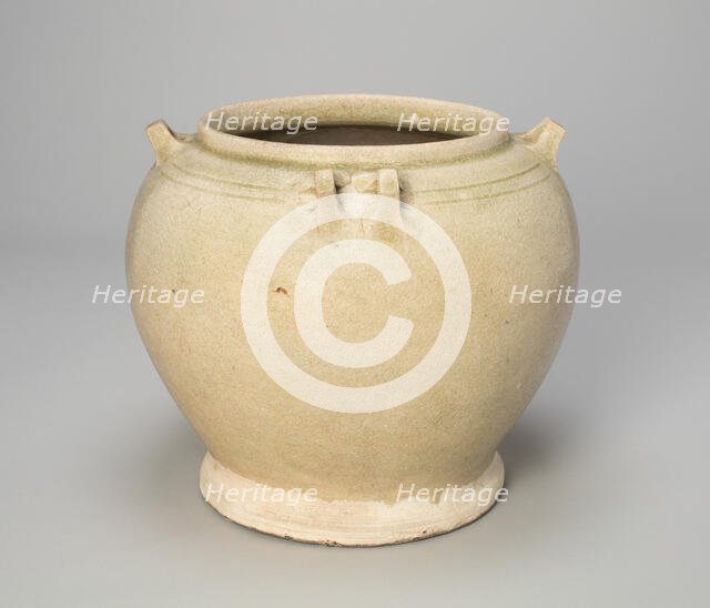 Jar with Square Handles, Six Dynasties period, Southern dynasties, c. 450/500 A.D. Creator: Unknown.