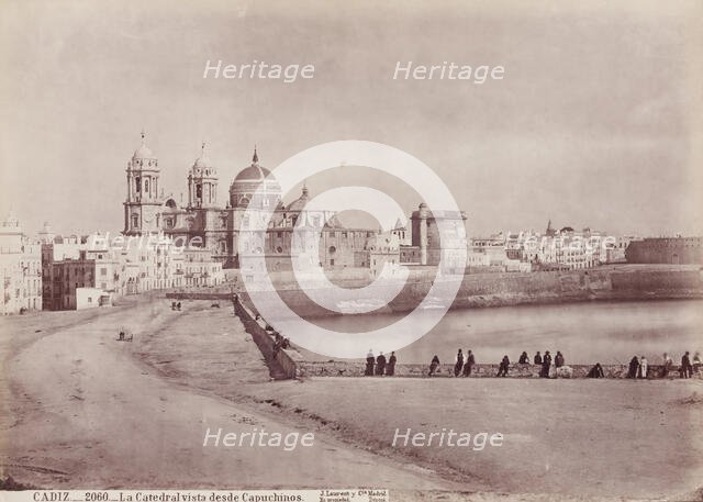 The Cathedral seen from the Capuchines, Cadiz, between 1875 and 1892. Creator: Juan Laurent.