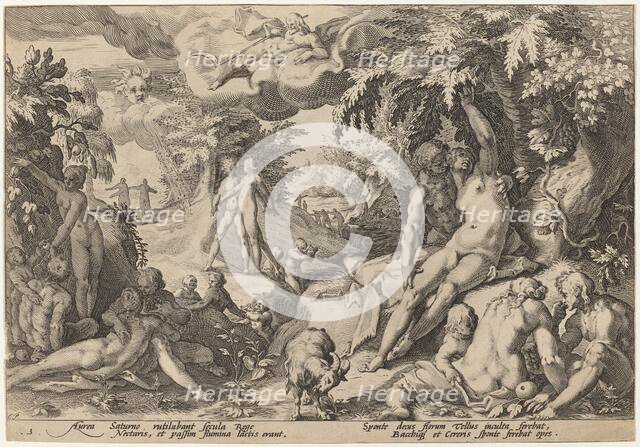 The Golden Age, c. 1589. Creator: Goltzius, Workshop of Hendrick, after Hendrick Gol.