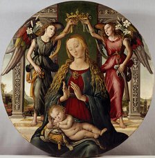 Madonna and Child with Two Angels, c1500. Creator: Agnolo di Domenico di Donnino.