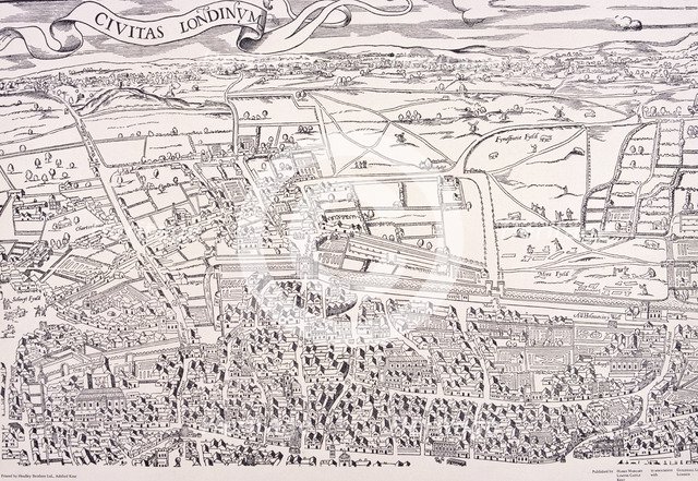 'Agas' Map of London, c1561. Artist: Unknown