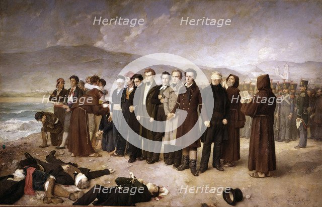 Execution of Jose Maria de Torrijos and his companions on the beaches of Malaga, oil on canvas, 1…