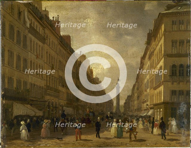 Rue de la Paix, c1829. Creator: Giuseppe Canella.