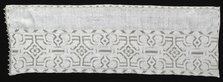 Needlepoint (Cutwork) and Bobbin Lace Panel, late 16th century. Creator: Unknown.