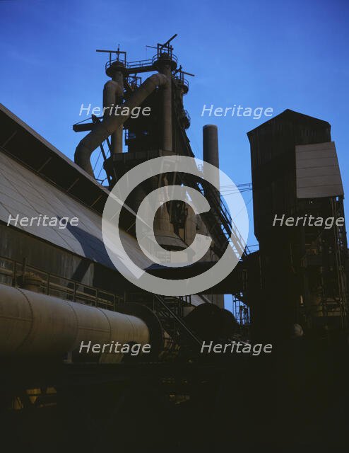 Blast furnace at Carnegie-Illinois Steel Corporation mill in Etna, Pennsylvania, 1941. Creator: Alfred T Palmer.