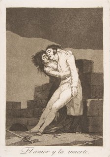 Plate 10 from 'Los Caprichos': Love and death (El amor y la muerte), 1799. Creator: Francisco Goya.