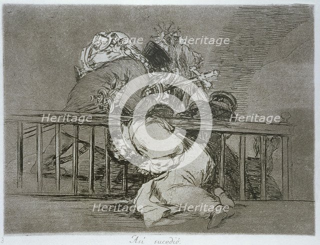 The Disasters of War, a series of etchings by Francisco de Goya (1746-1828), plate 47: 'Así suced…