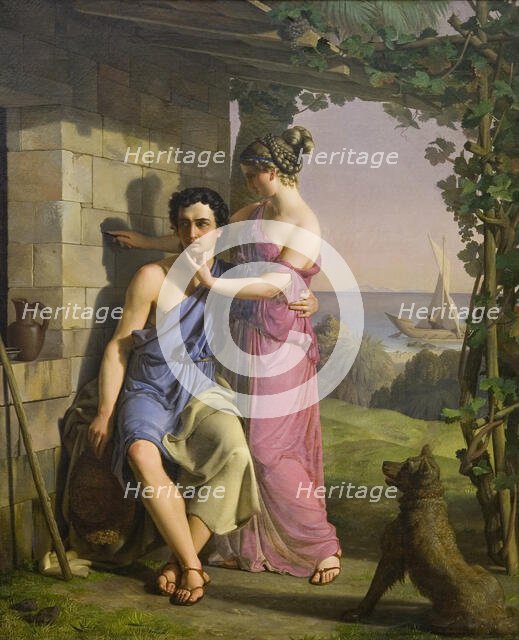 The Origin of Painting, 1831. Creator: Heinrich Eddelien.