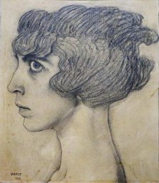 Portrait of Marchesa Luisa Casati, 1912. Creator: Bakst, Léon (1866-1924).