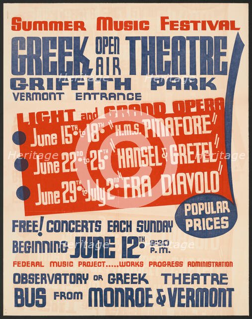 Summer Music Festival, Los Angeles, [193-]. Creator: Unknown.