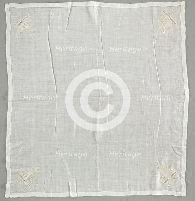 Handkerchief, c 1800-1825. Creator: Unknown.