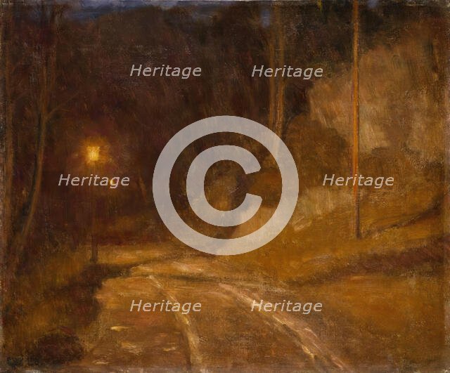 Lamp Light, 1900. Creator: Erik Werenskiold.