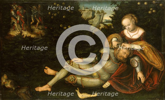 Samson and Delilah. Artist: Cranach, Lucas, the Younger (1515-1586)