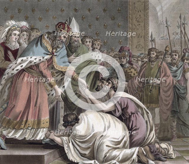 'Charlemagne receives the Ambassadors from the Emperor of the East', 1789. Artist: Jean Baptiste Morret