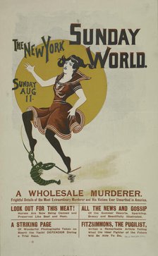 The New York Sunday world. Sunday Aug. 11, c1893 - 1897. Creator: Unknown.