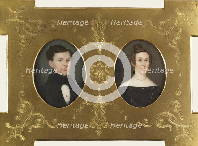 Portraits of a Gentleman and a Lady, c1835. Creator: Unknown.