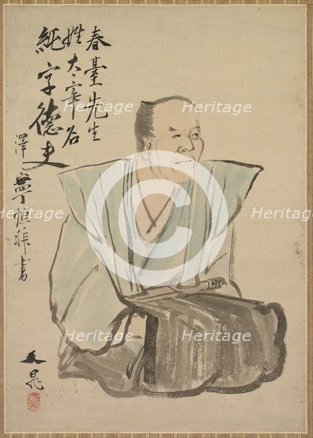 Imaginary Portrait of Shundai Dazai, late 1700s-1800s. Creator: Tani Bunch? (Japanese, 1763-1841).