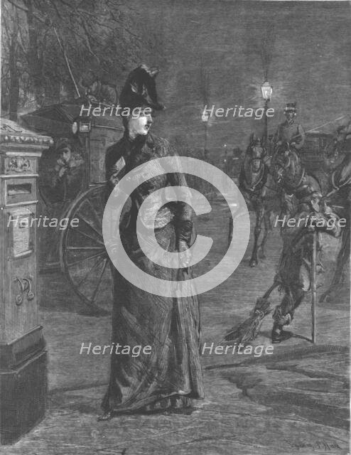 ''That Unfortunate Marriage, by Francis Eleanor Trollope; May went downstairs, and opening the hall- Creator: Sydney Prior Hall.