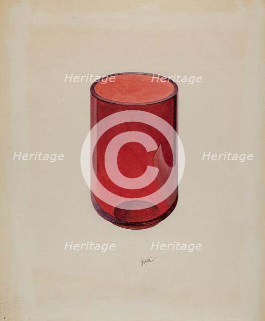 Tumbler (Ruby), c. 1936. Creator: Edward White.
