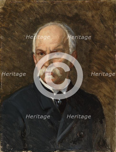 Self-Portrait, 1880-1890. Creator: Adolf von Becker.