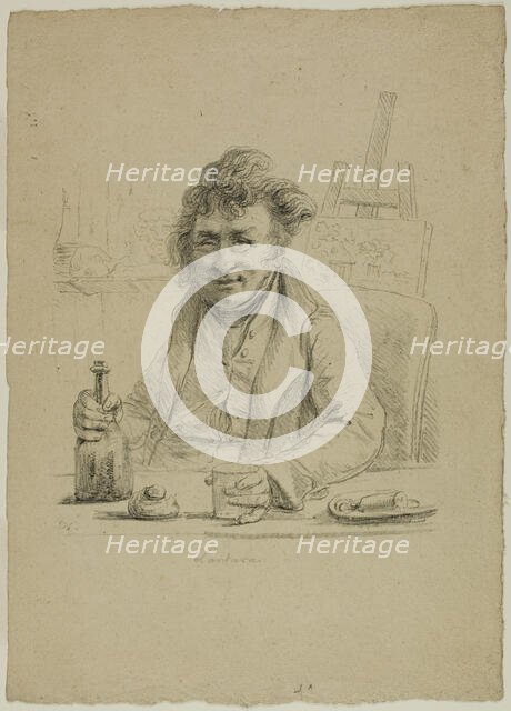 Portrait of Lantara in the Role of Joly, from Le Peintre au Cabaret, 1816. Creator: Vivant Denon.