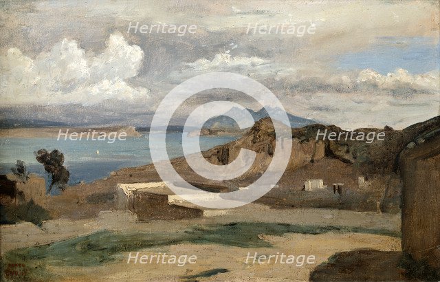 'Ischia, seen from Mount Epomeo', 1828.  Artist: Jean-Baptiste-Camille Corot    