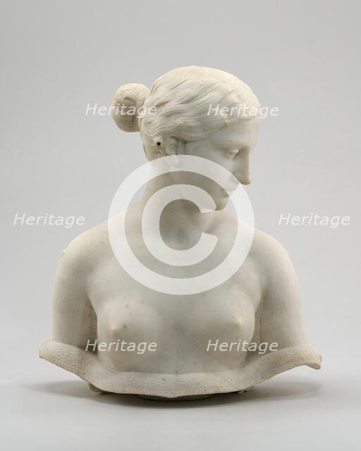 Unfinished bust of "The Greek Slave", n.d.. Creator: Hiram Powers.