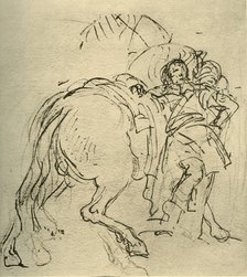 'A rider leaning on his horse', c1740s, (1928). Artist: Giovanni Battista Tiepolo.