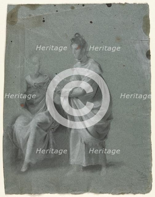 Two Women, 1800s. Creator: Anonymous; Pierre-Paul Prud'hon (French, 1758-1823), circle of.