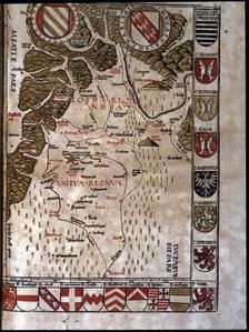 Map of the Duchy of Lotaringia, now Lorraine (France), 1596. Creator: Ptolomeo, Claudio. (90-168).