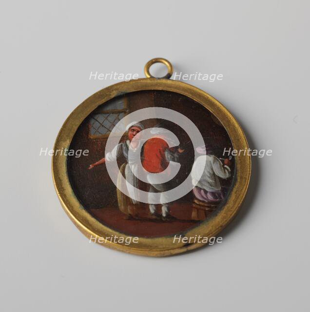 Miniature with inn scene, c.1700-c.1799. Creator: Anon.