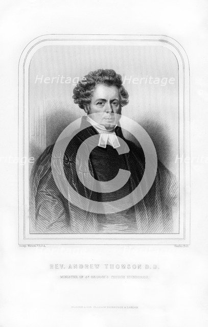 Reverend Andrew Thomson, Scottish clergyman, 1870.Artist: Charles Holl