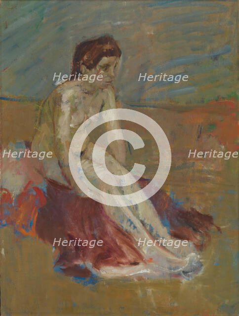 Model study for "Sif" , 1908-1910. Creator: Karl Isakson.