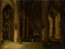 Interior of a Gothic Church by Candlelight, c1646-1652. Creators: Peeter Neeffs the Younger, Bonaventura Peeters I.