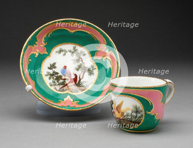 Cup and Saucer, Sèvres, 1760. Creators: Sèvres Porcelain Manufactory, Francoise Joseph Aloncle.