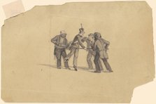 Study for "Militia Training" [recto], c. 1841. Creator: James Goodwyn Clonney.