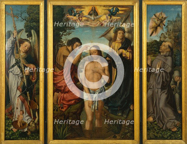 Triptych of the Baptism of Christ. Artist: Master of Frankfurt (1460-ca. 1533)
