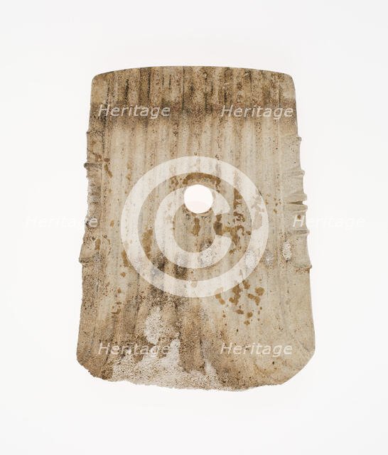 Notched and Grooved Axe, Shang dynasty (c. 1600-1046 BC),  late 2nd millennium B.C. Creator: Unknown.